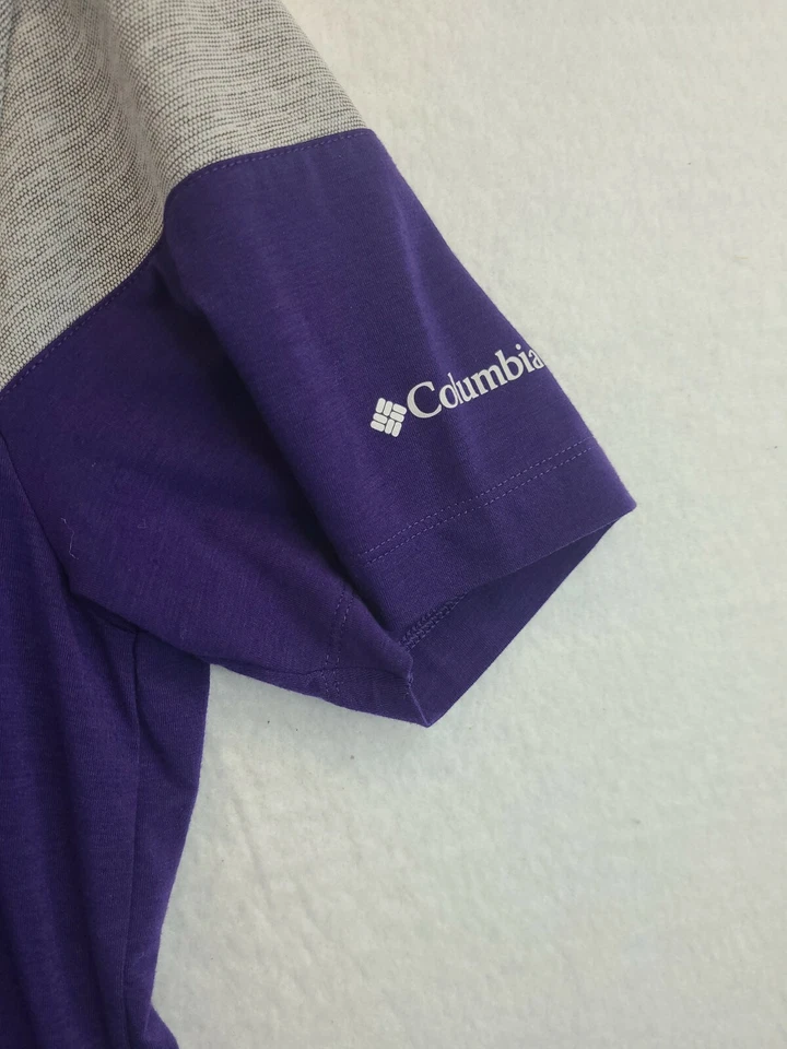 Camisa polo Columbia Golf ligera púrpura manga corta para hombre pequeña Foto 4 de 4