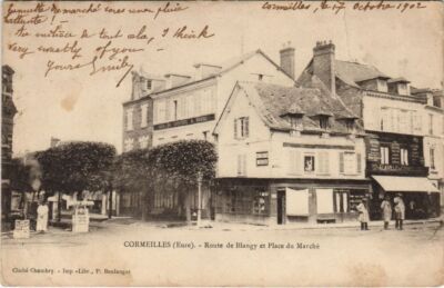 CPA CORMEILLES - Route de Blangy und Place du Marché (160813)