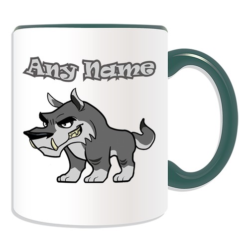 Personalised Gift Wolf Mug Money Box Cup Customise Tea Coffee Silly Name Message - Picture 12 of 20