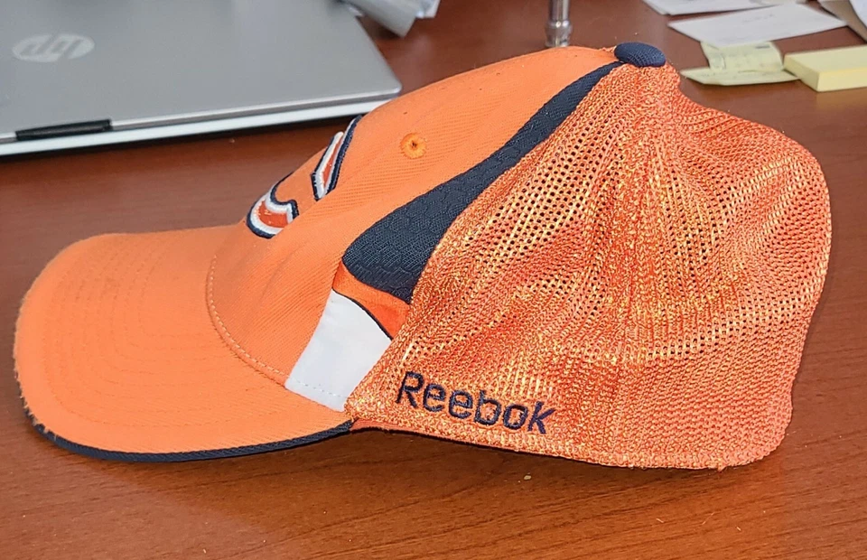 Chicago Bears Reebok Gorra Ajustada Equipo NFL Gorra de Béisbol Bordada S/M Naranja Foto 3 de 4