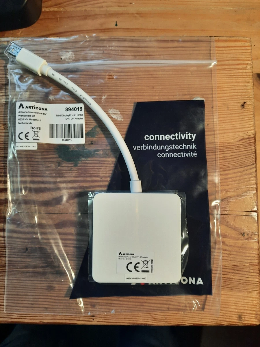 Adattatore Mini-DVI Maschio A HDMI Femmina – Cavo Bianco Z860, Per Collegare Monitor E TV, Compatto E Leggero