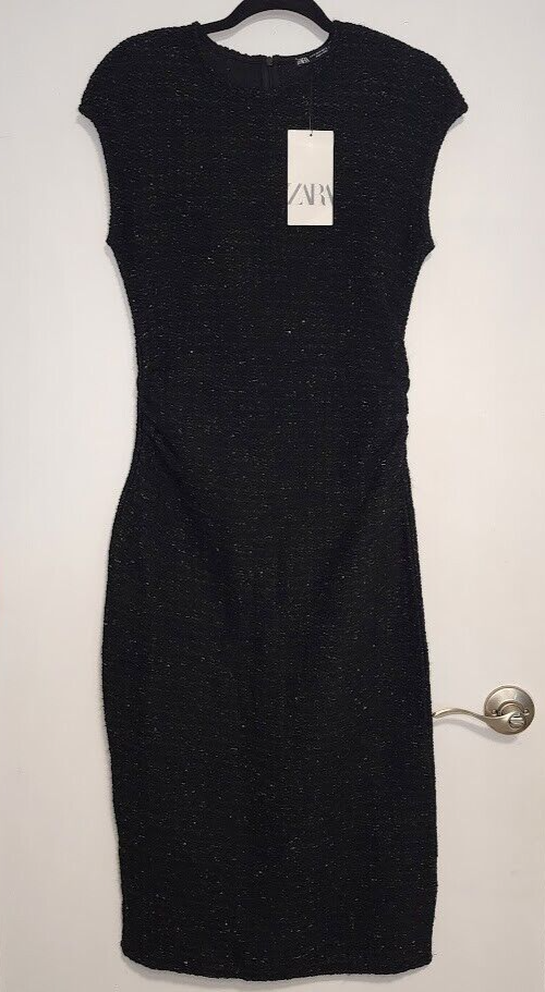 knee length dresses for ladies Embellished Bandeau Cowl-Waist Mini Dress in Black - 6 main image 0