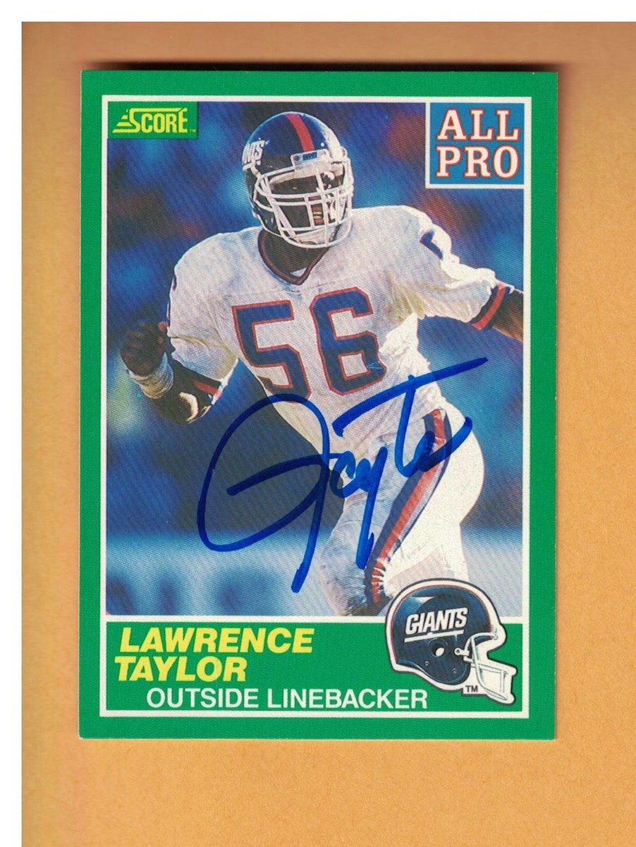 Gabor/ガボール激レア!1点物!手書き看板 Lawrence Taylor AUTOGRAPHED 1989 SCORE FOOTBALL CARD SIGNED NEW