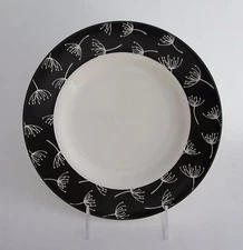 LENOX Around the Table Black Wish Accent Plate 9" SET 4 Dandelion NEW