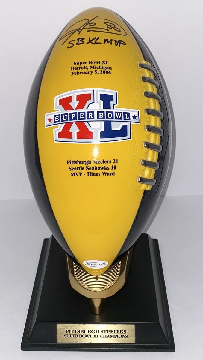 Steelers Hines Ward Signed Super Bowl XL 40 MVP Porcelain Steelers Hines Ward Signed Super Bowl XL 40 MVP Porcelain