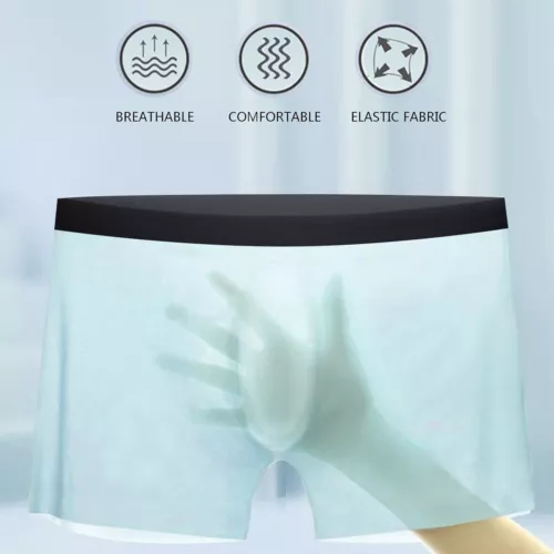 3 PIEZAS Hombres 3D-Bolsa Boxer Calzoncillos Anti-Rozaduras Ropa Interior Seda Hielo Transpirable - Imagen 7 de 38