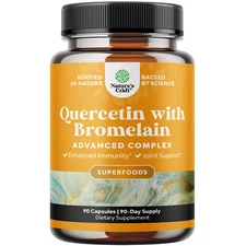 High Strength Quercetin with Bromelain -  for Lung & Immune Support 90ct
