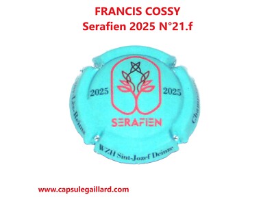 CHAMPAGNERKAPSEL - FRANCIS COSSY (Serafien 2025 - Nr. 21.f)
