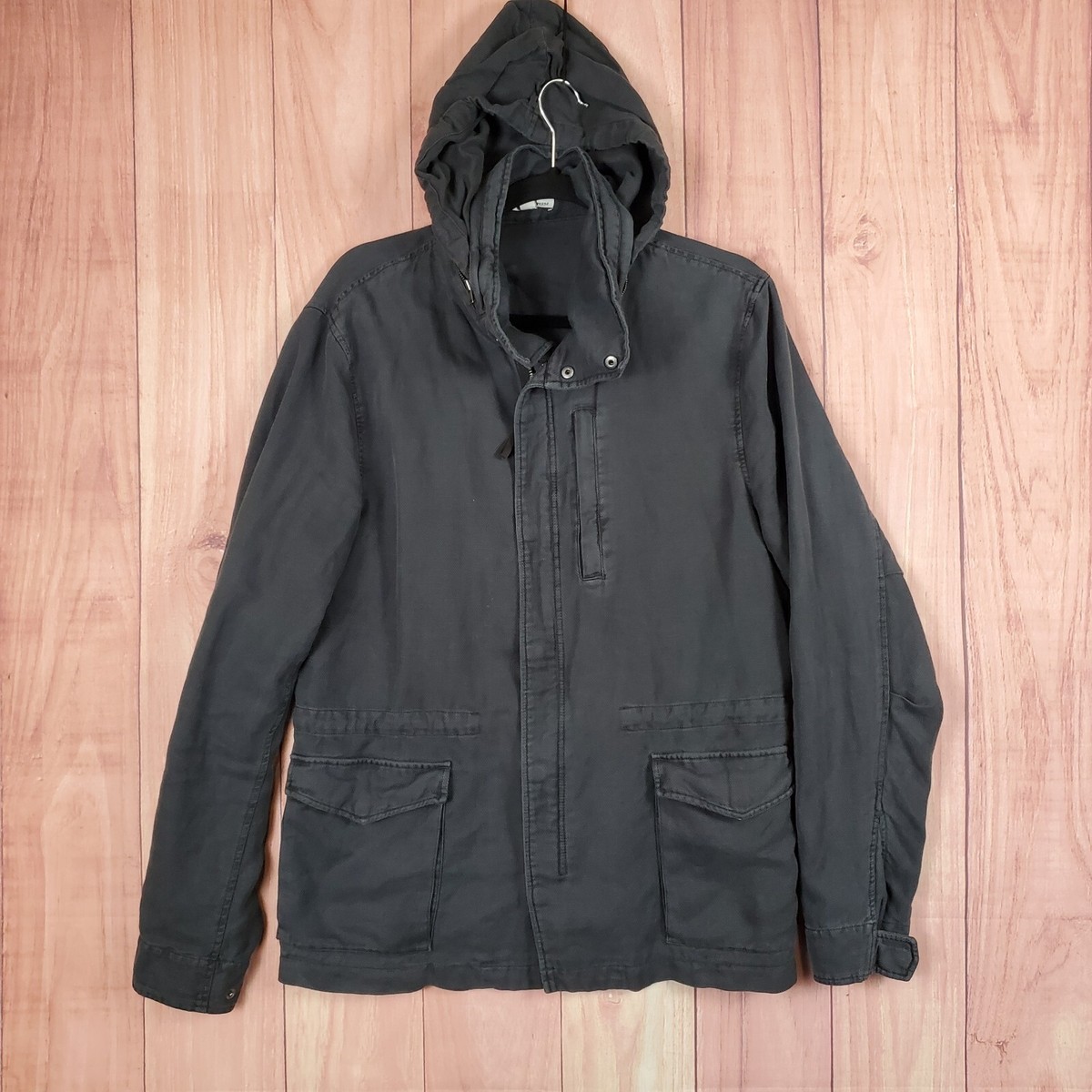 ジャケット・アウター UTILITY HOODED JACKET BLACK L UTILITY HOODED JACKET BLACK L
