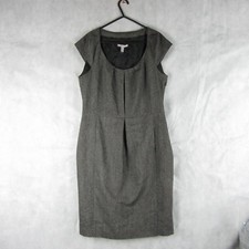 Mango Dress Grey Herringbone Size XL Casual Stylish Fashion Wear