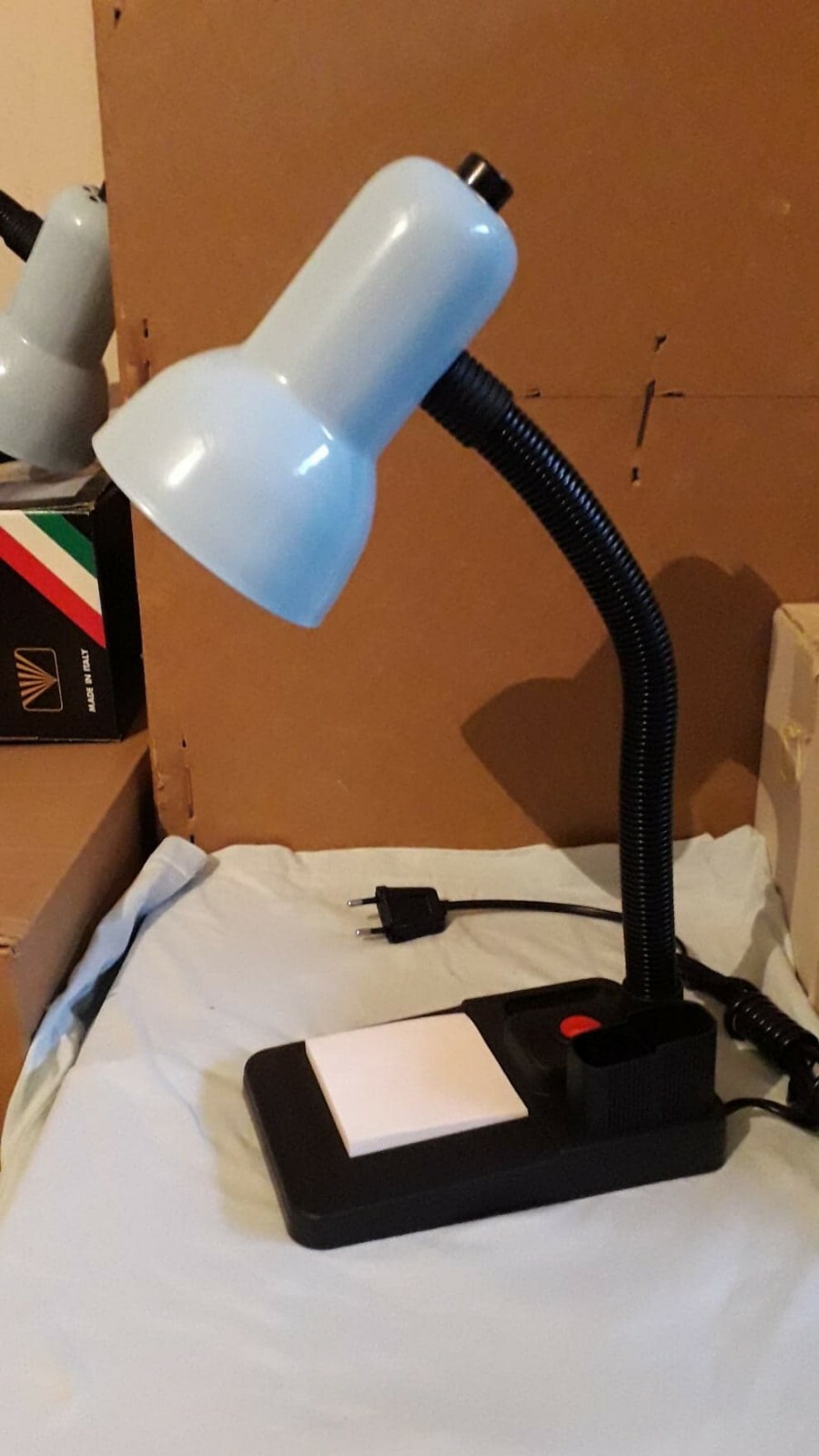 Lampada Scrivania Nuova Veneta Lumi Vintage anni 80 Celeste