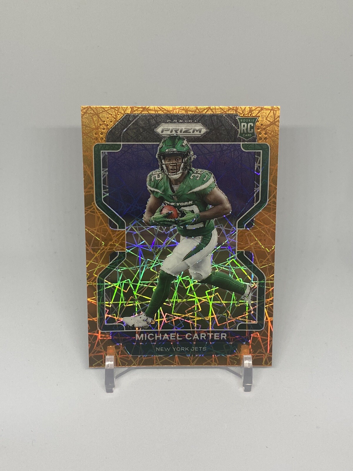 2021 Panini Prizm - Rookie Orange Ice Prizm #365 Michael Carter (RC)