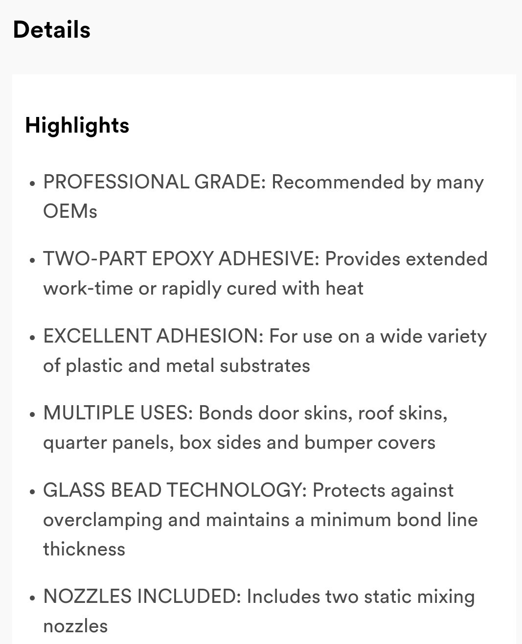 3M 08115 Panel Bonding Adhesive, 200 mL Cartridge eBay