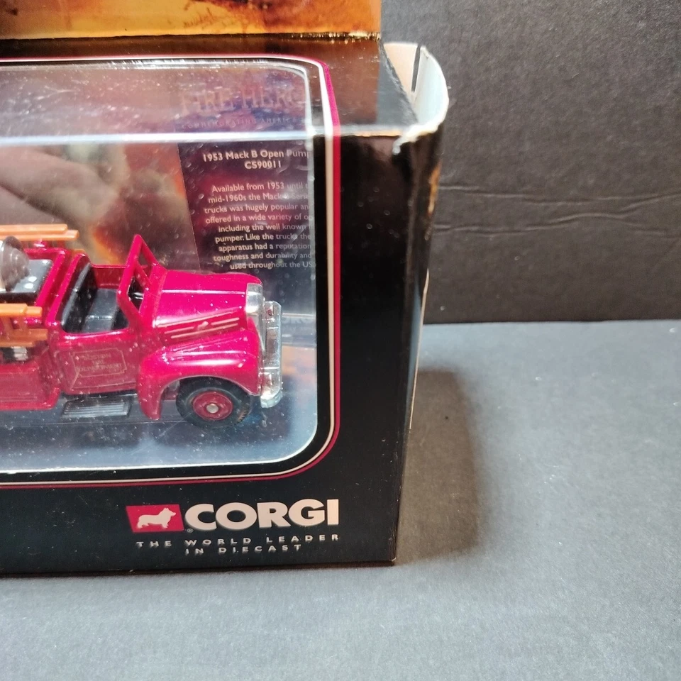 Corgi Fire Heroes Mac 2001 bomba abierta Departamento de Bomberos de Boston Foto 3 de 4