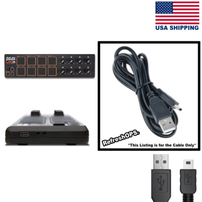 Akai Professional LPD8 Keyboard Controller USB Cable Transfer Cord Replacement