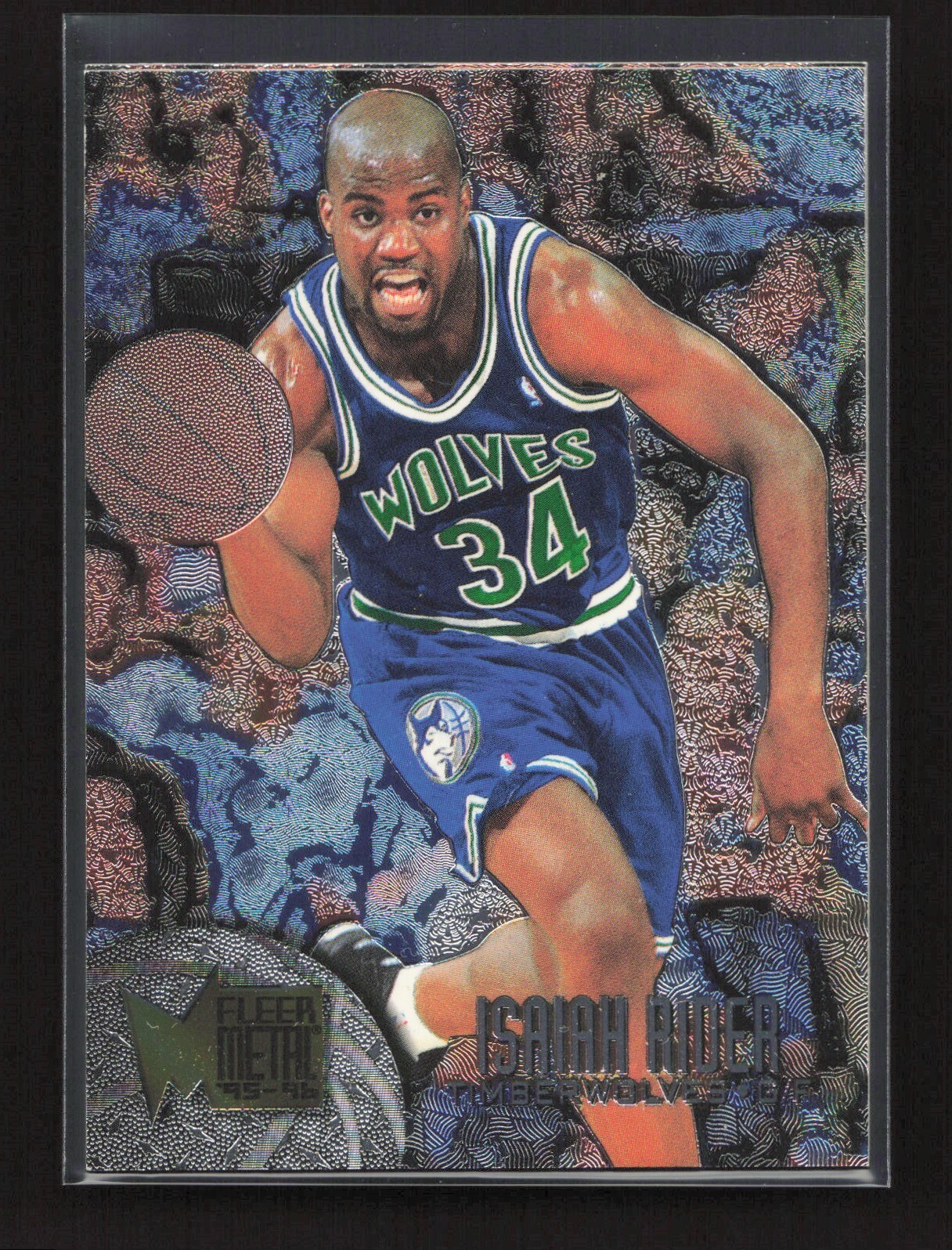 1995-96 Fleer Metal Isaiah Rider #76 Minnesota Timberwolves
