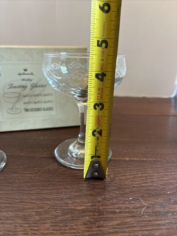 Juego De Colección De 2 Copas De Boda Novia Y Novio Champán Tostadas Copas Sello Foto 4 de 4