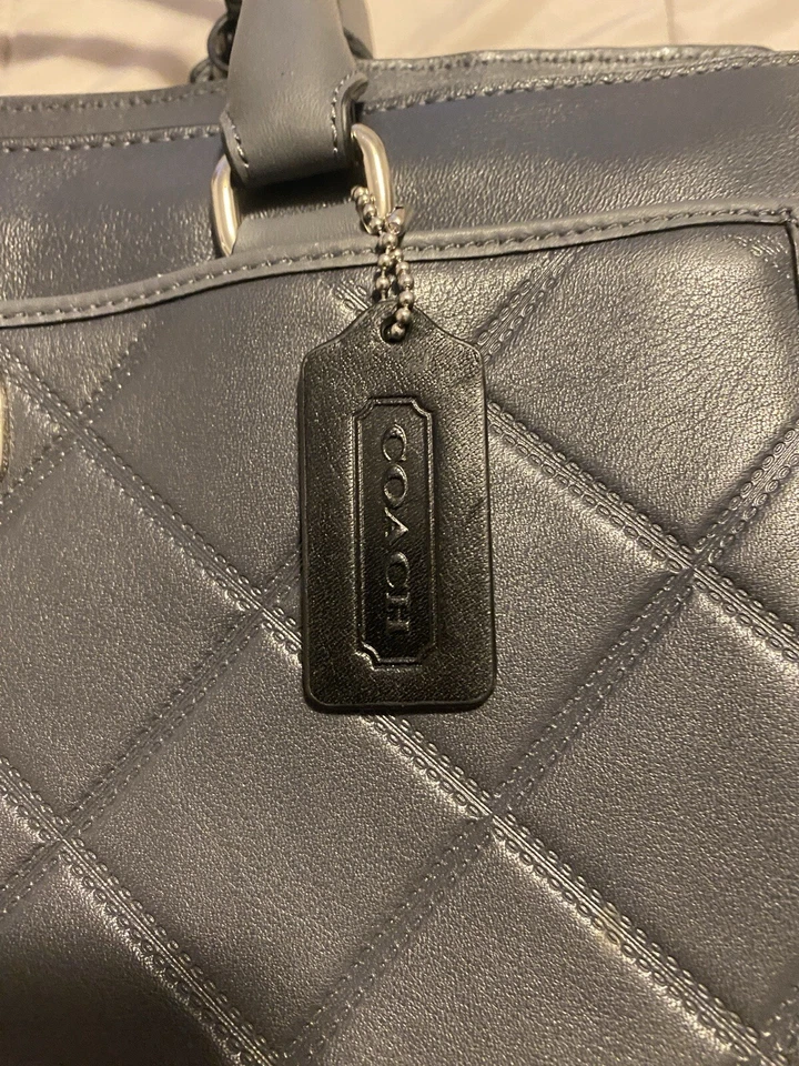 Bolso de Mano COACH Gris Cuero Acolchado Legacy Nuevo con Etiquetas E1373-25828 Foto 3 de 4