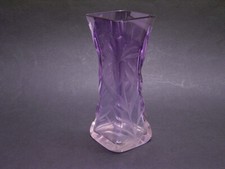 LUDWIG MOSER, KARLSBAD, JUGENDSTIL KRISTALLGLASVASE TIEFSCHLIFFDEKOR, 14,6 CM