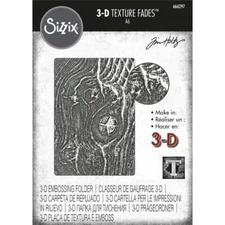 Sizzix 3D Texture Fades Embossing Folder By Tim Holtz Woodgrain