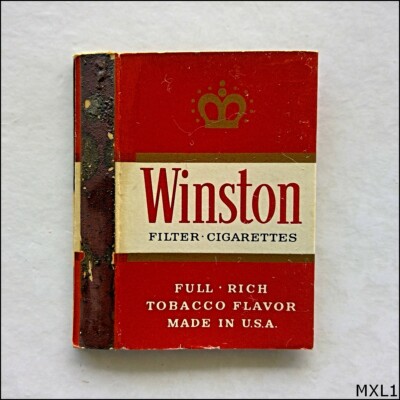 Winston Filter Cigarettes Full Rich Tobacco Flavor Matchbox Label (MXL1)
