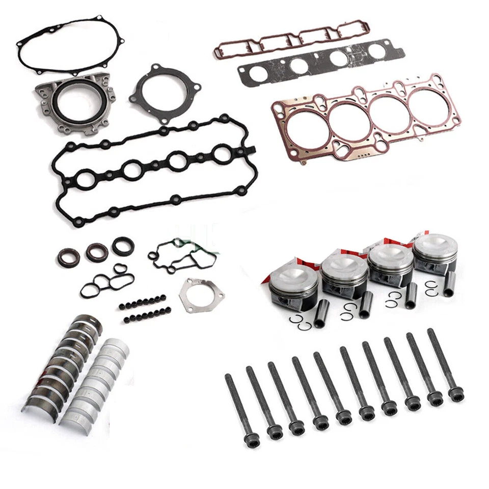 Kit de reconstrucción de motor pistones Vavles para VW Audi A3 A4 A5 1.8 TFSI CJE CJS Foto 2 de 4