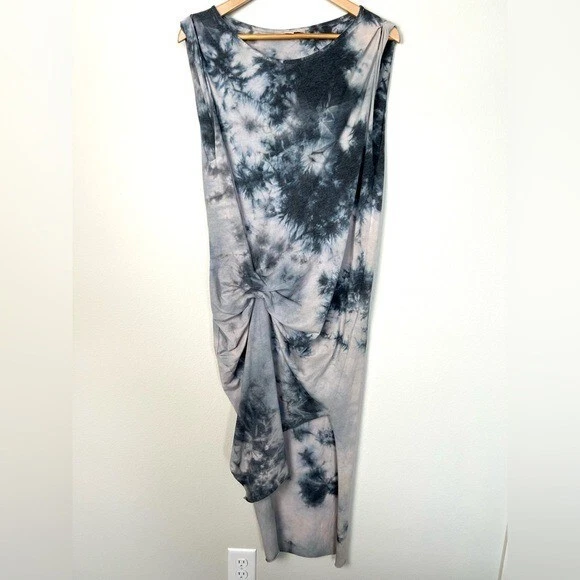 Allsaints Dyetie Riviera 连衣裙女式中号不对称深色女性垃圾桶 — 第 4/4 张图片