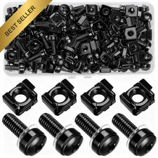 M6 x 20 mm Rack Mount Screws and Cage Nuts 40 Pcs Carbon Steel Server Hardware