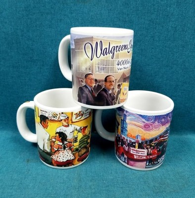 Set Of 3 Walgreens Commemorative Mugs Cups No Box; 3000 & 4000 Store & More!