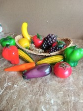 Vintage Murano Style Art Glass Fruit and Vegetables Lot 16 piece