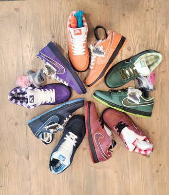 Size 10.5 - NIKE SB DUNK LOW CONCEPTS LOBSTER SET!!!  5 BRAND NEW PAIRS!!