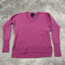 Tahari 2 Ply 100 Cashmere Pullover Sweater Classic Fit Pink Size Small