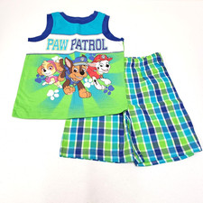 Paw Patrol Boys Shorts Shirt 2 Piece Outfit Set Size 3T