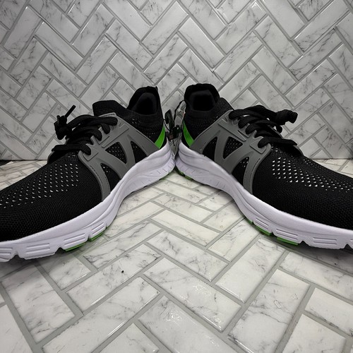 Scarpe da corsa Avia QuickFlash uomo 9,5 nero grigio verde leggere nuove con etichetta - Foto 10 di 11