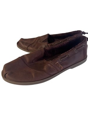 Bobs from Skechers memory foam brown faux fur lining flats size 9