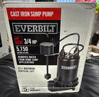 Everbilt Cast Iron Sump Pump 3/4 HP 5150 GPH Float Switch 115V 1-1/2" — photo 1