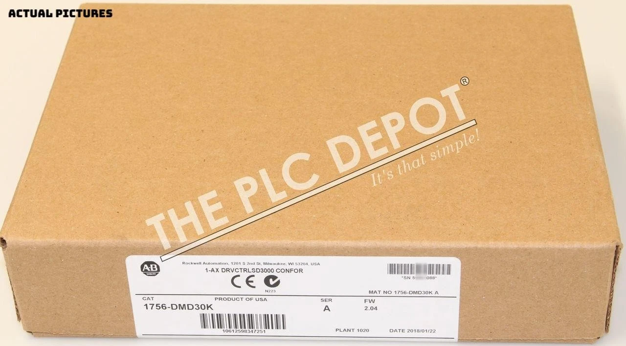AUTHENTICITY GUARANTEED! SEALED Allen Bradley 1756-DMD30K DRVCTRLSD300 DMD30