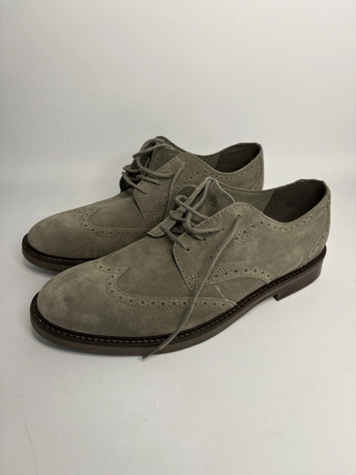 Oxford Clarks Collection a coda di rondine in camoscio grigio tortora taglia 11 1 2 uomo