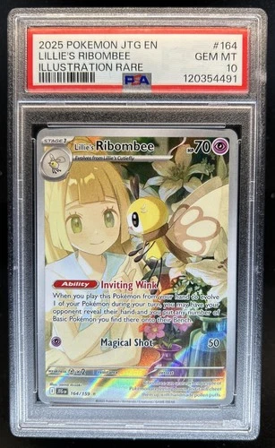 2025 Pokemon Journey Together Lillie's Ribombee #164/159 PSA 10 GEM MINT
