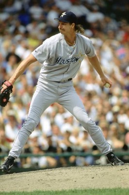 Randy Johnson Houston Astros pitches at an MLB game at Wrigley Fie- Old Photo 2