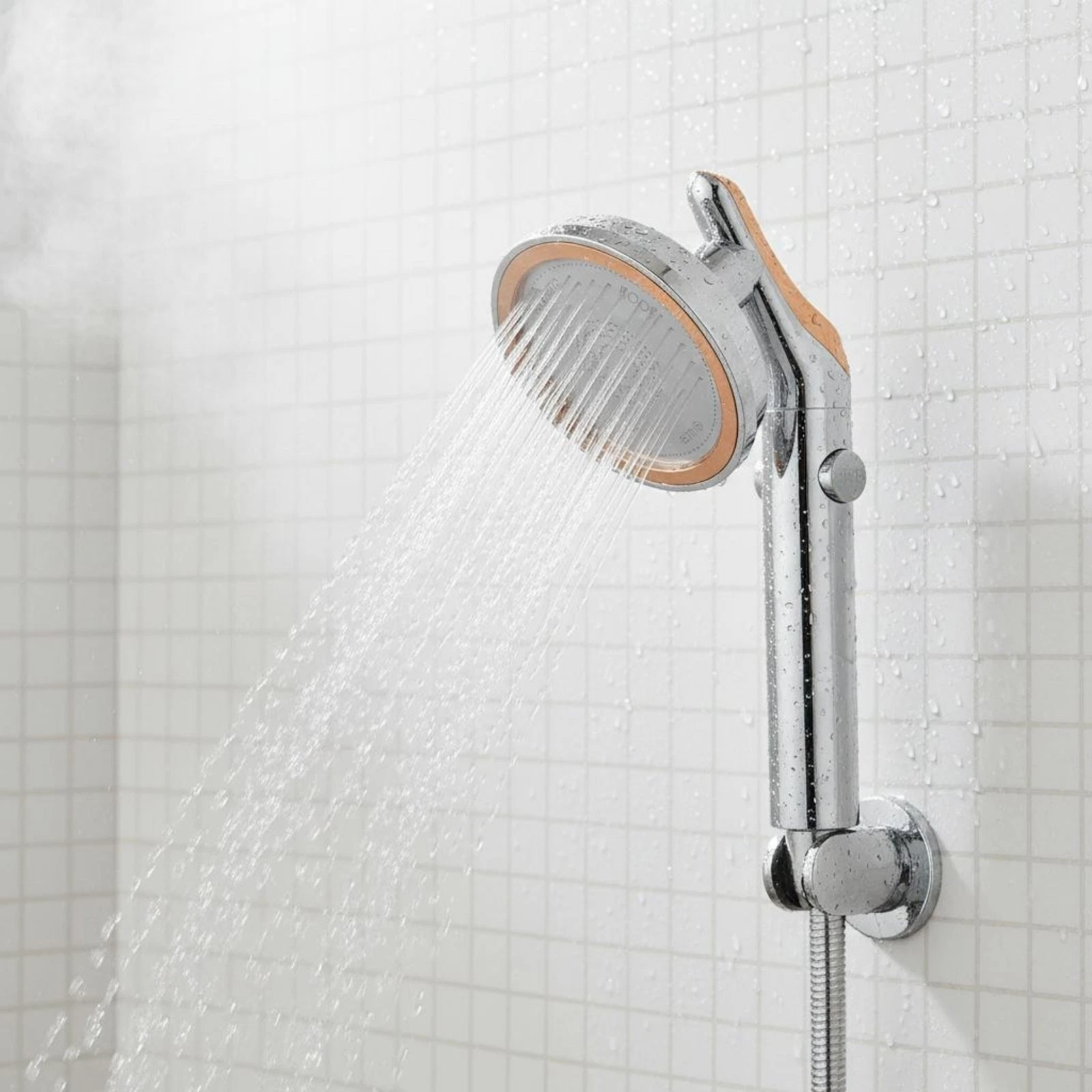 High Pressure Shower Head Universal Fit Rotating Shower Head ON/Pause Pause