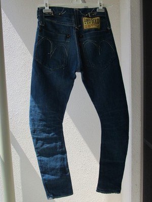 Rare Archive LEVI'S RED Diamond Leg Denim Jeans XS Original Hem
