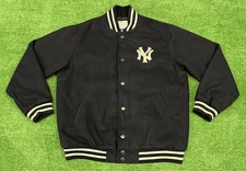 New York Yankees MLB Varsity Jacket G-III Size Large Authentic Blue Baseball Men