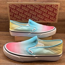 Scarpe Vans Originali Slip-On Ombre Multicolore Arcobaleno Donna 8,5 Uomo 10.