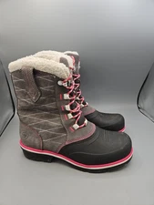 Ariat Whirlwind Cozy H20 Women's 8.5 Gray Pink Boots Winter Cowgirl Barn Boot 