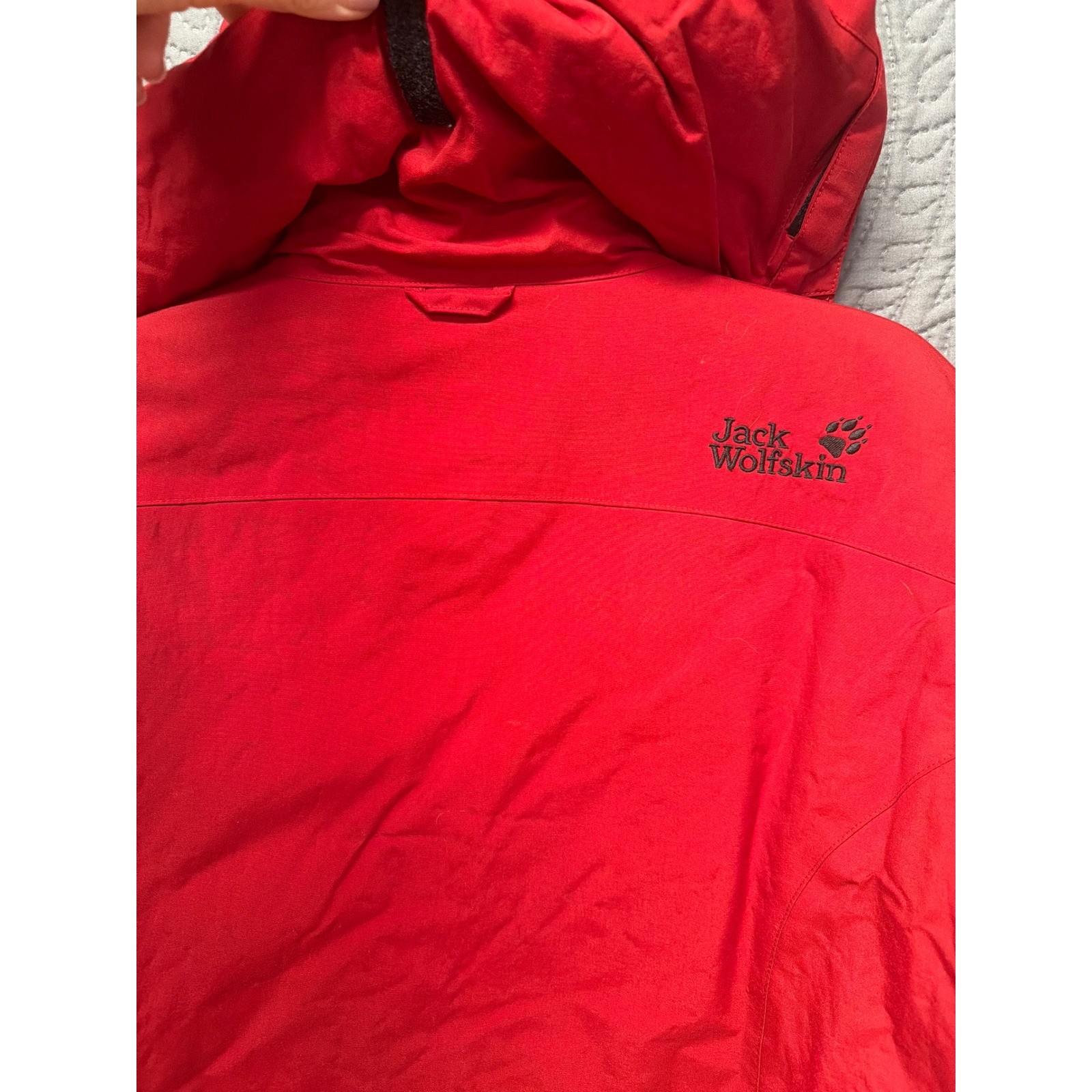Jack Wolfskin Women Red Waterproof Hooded Ski Snowboard Jacket Outerwear Size M image 9