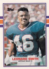 Leonard Smith Buffalo Bills Topps 94T Football Card 1989 McNeese State