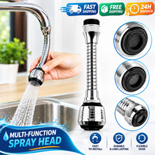 Kitchen Sink Faucet Extension Nozzle Sprayer Extender Head 360&deg; Rotatable