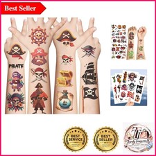 96PCS Pirate Nautical Temporary Tattoos for Kids and Adults