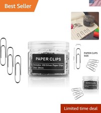 Paper Clips, 200 Pack, Paperclips, Paper Clip, Suitable for Office, School, a...